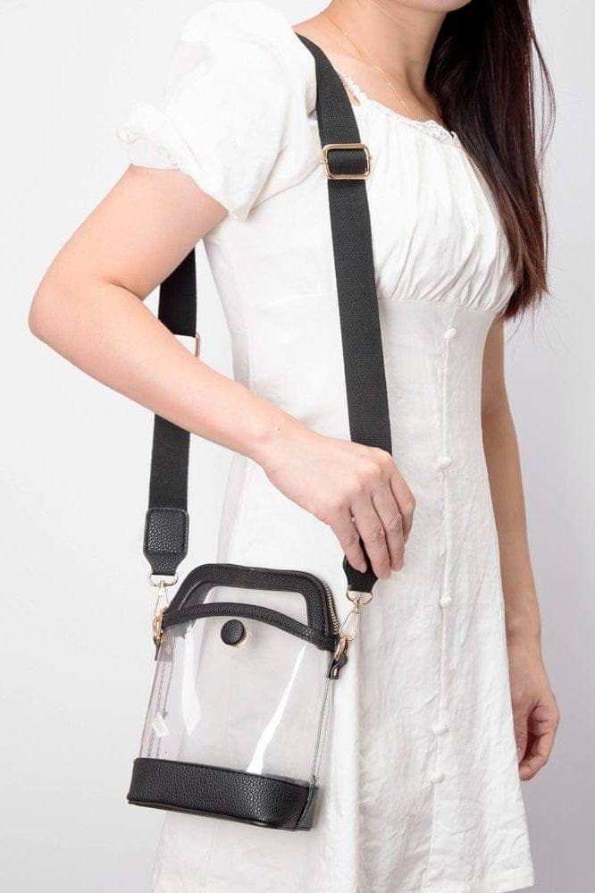 TG10575 Carly Clear Mini Crossbody Bag: Gold
