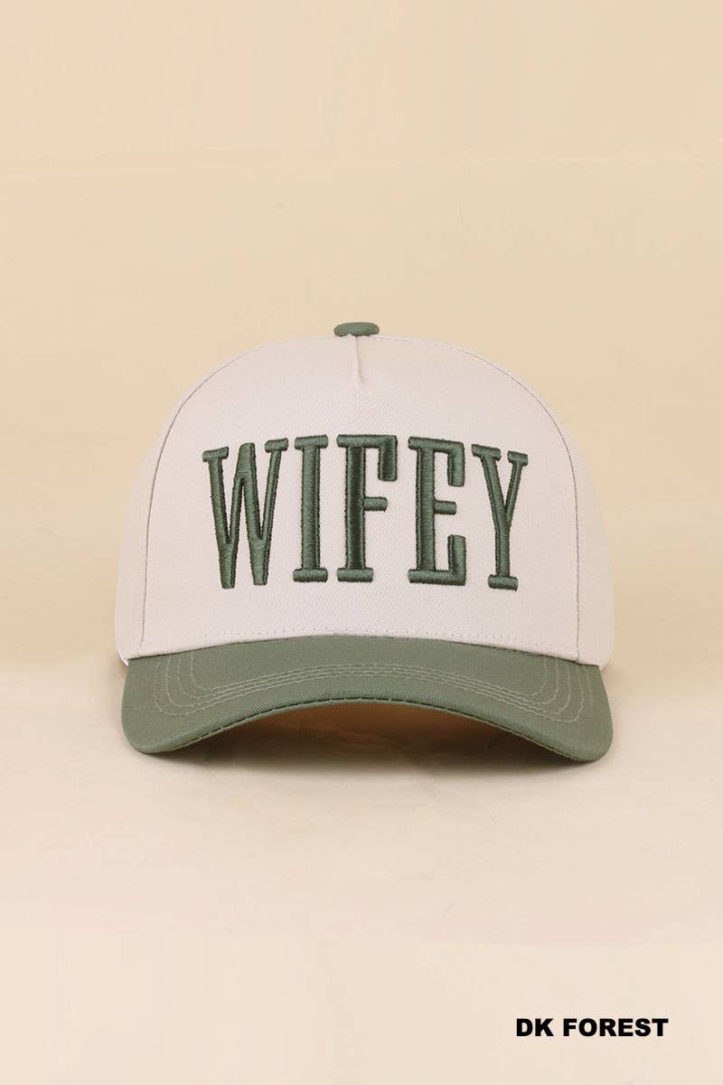 Wifey / Happy Wife / Auntie Two Tone Snapback Hat: COW-201202 / OS