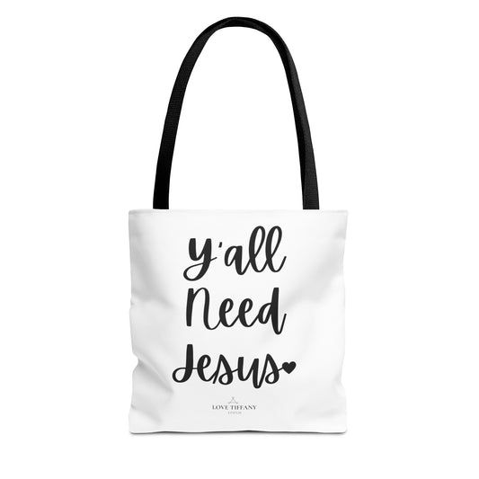 "Y'all Need Jesus" Tote Bag | Jesus Collection by Love Tiffany