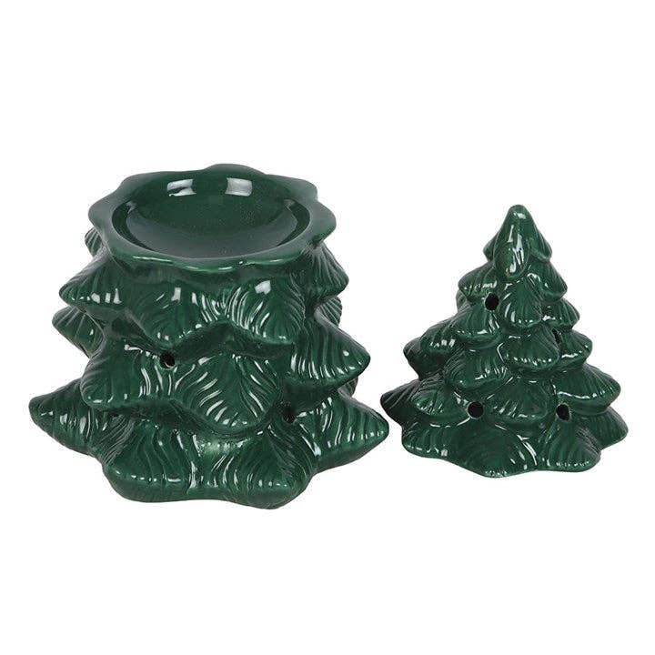 Green Winter Fir Tree Oil Burner and Wax Warmer