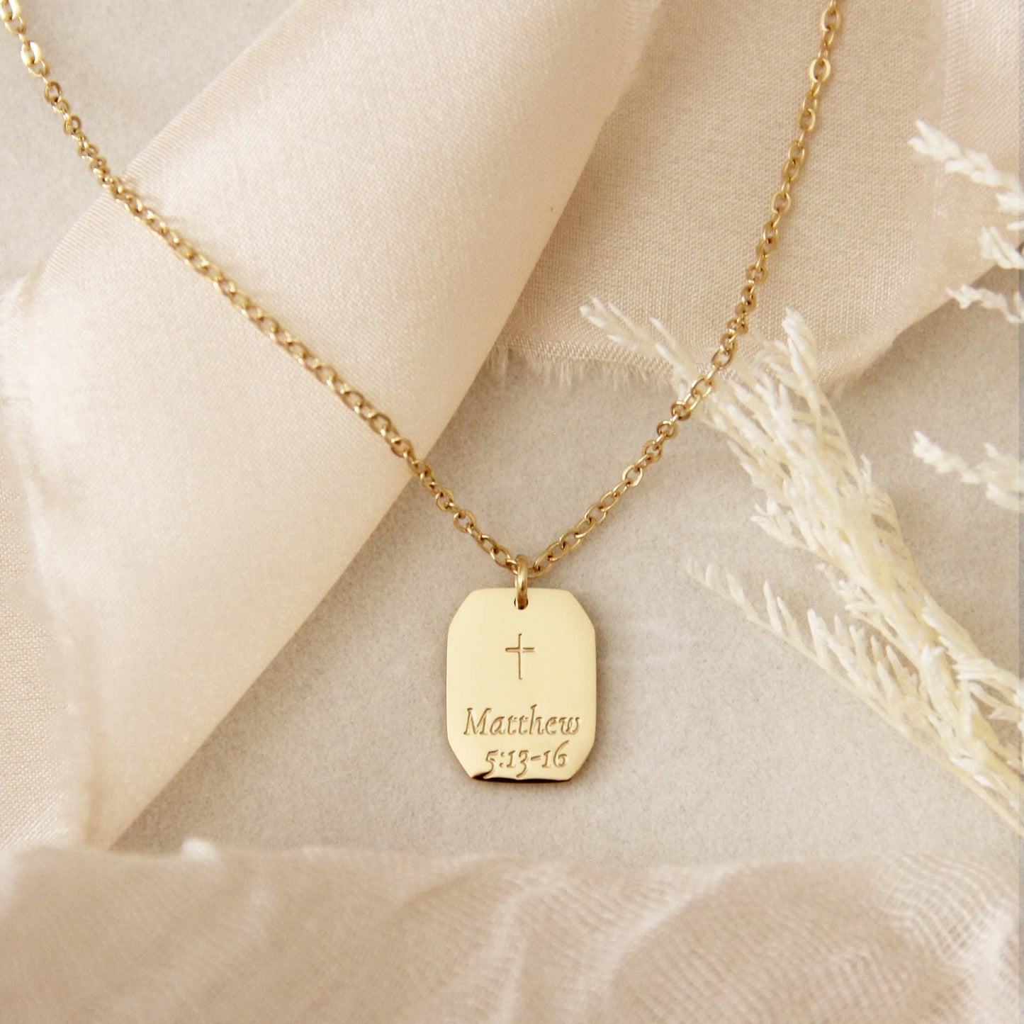 Salt and Light Necklace, Matthew 5:13–14: Yellow Gold