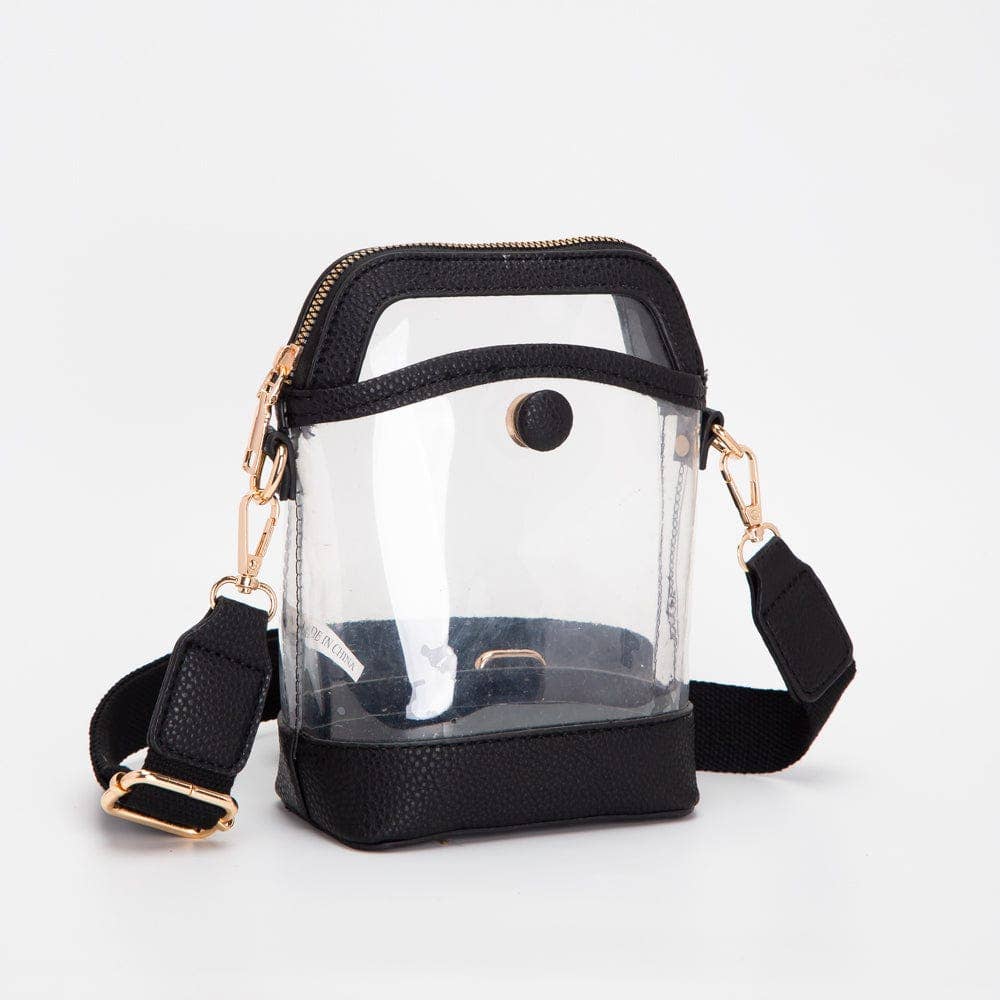 TG10575 Carly Clear Mini Crossbody Bag: Red