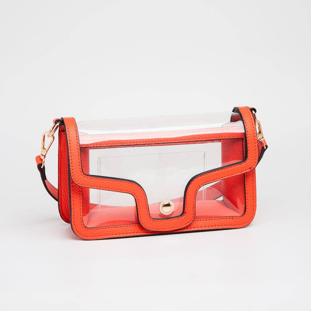 TG10551 Nina Clear/Gameday Shoulder Bag: Red