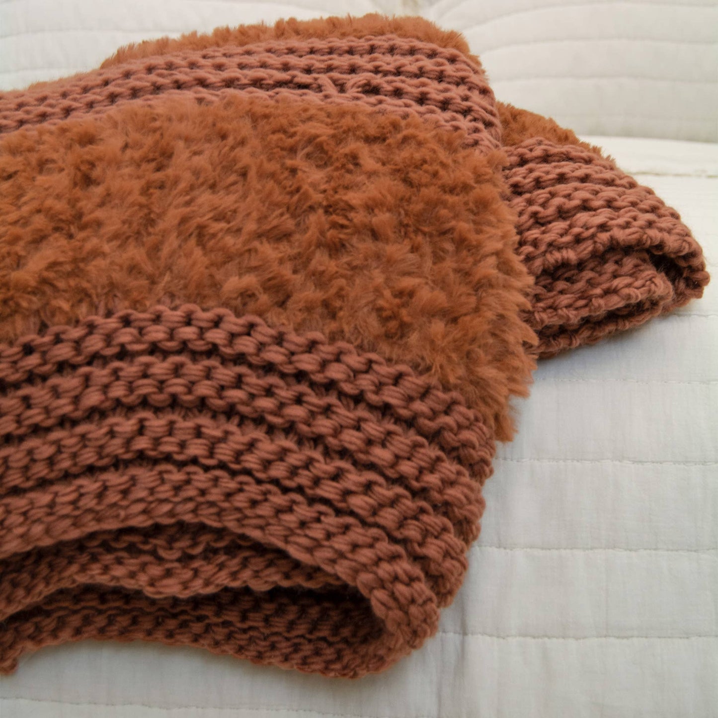 Donna Sharp Plush Knit Throws: Taupe
