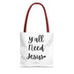 "Y'all Need Jesus" Tote Bag | Jesus Collection by Love Tiffany