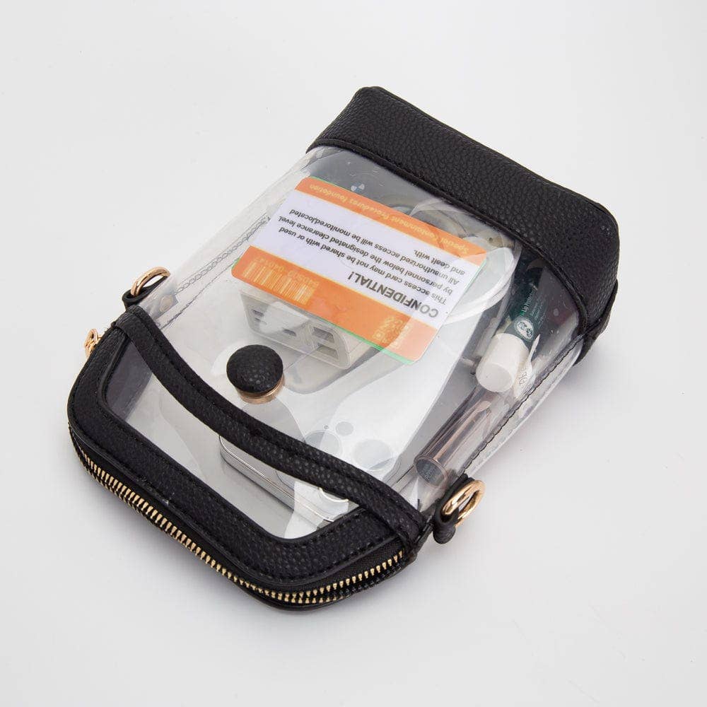 TG10575 Carly Clear Mini Crossbody Bag: Gold