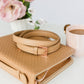 NEW Bible Cover, Weave Bible Case, Crossbody CARAMEL