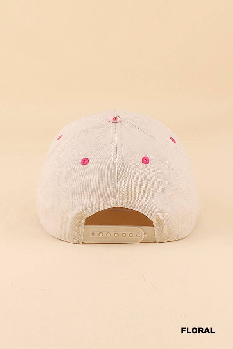 Wifey / Happy Wife / Auntie Two Tone Snapback Hat: FLORAL-201199 / OS