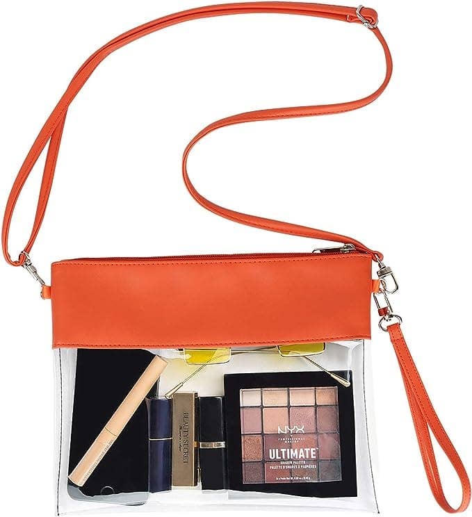 AD200T Game Day Clear Crossbody Bag/Clutch: Cow
