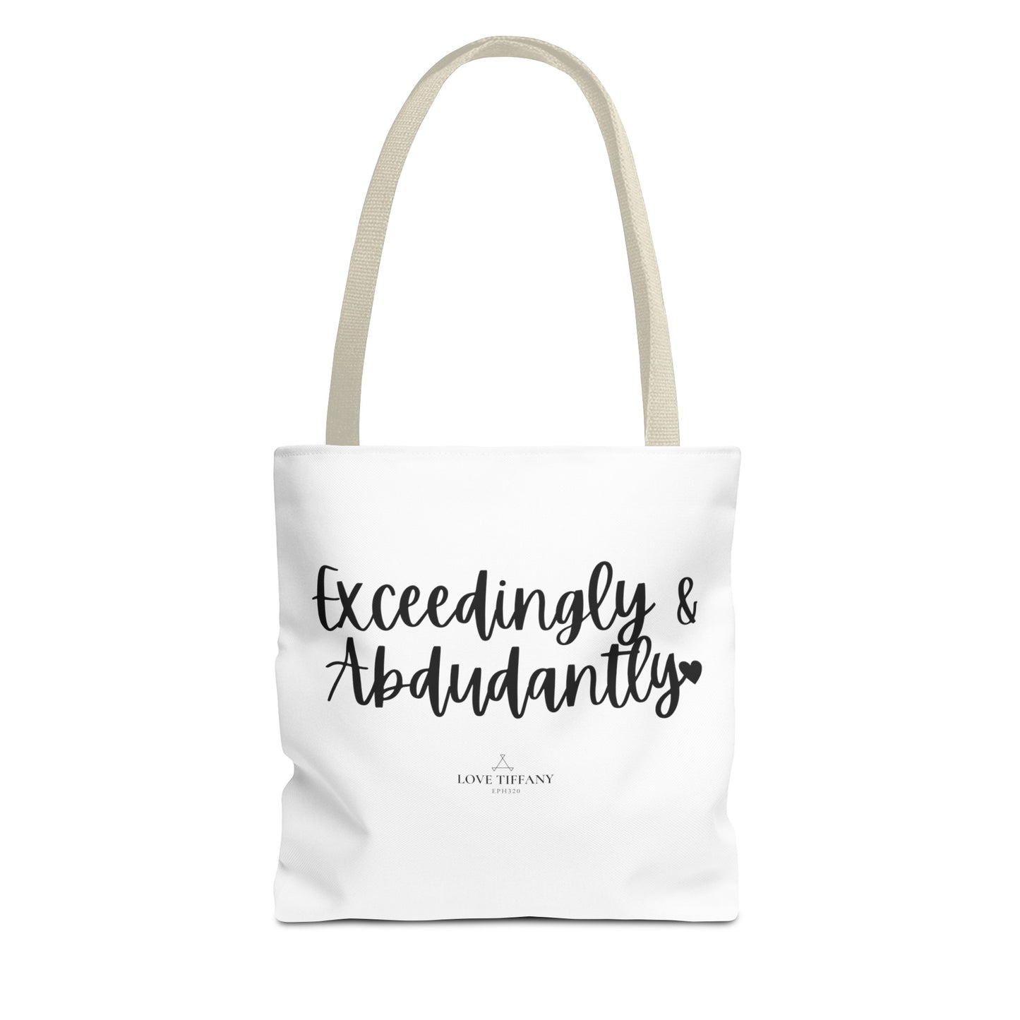 "Exceedingly & Abundantly" Tote Bag | Jesus Collection by Love Tiffany