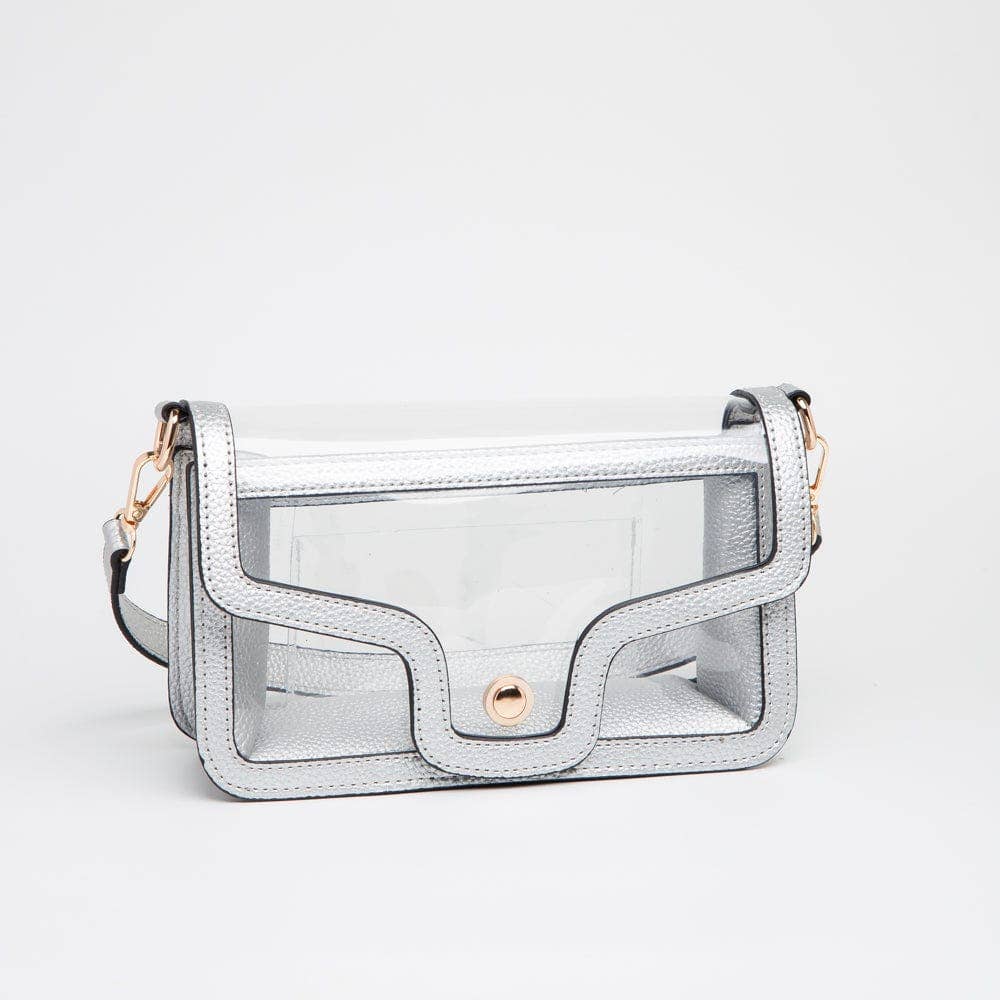 TG10551 Nina Clear/Gameday Shoulder Bag: Red