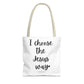"I Choose the Jesus Way" Tote Bag | Jesus Collection by Love Tiffany