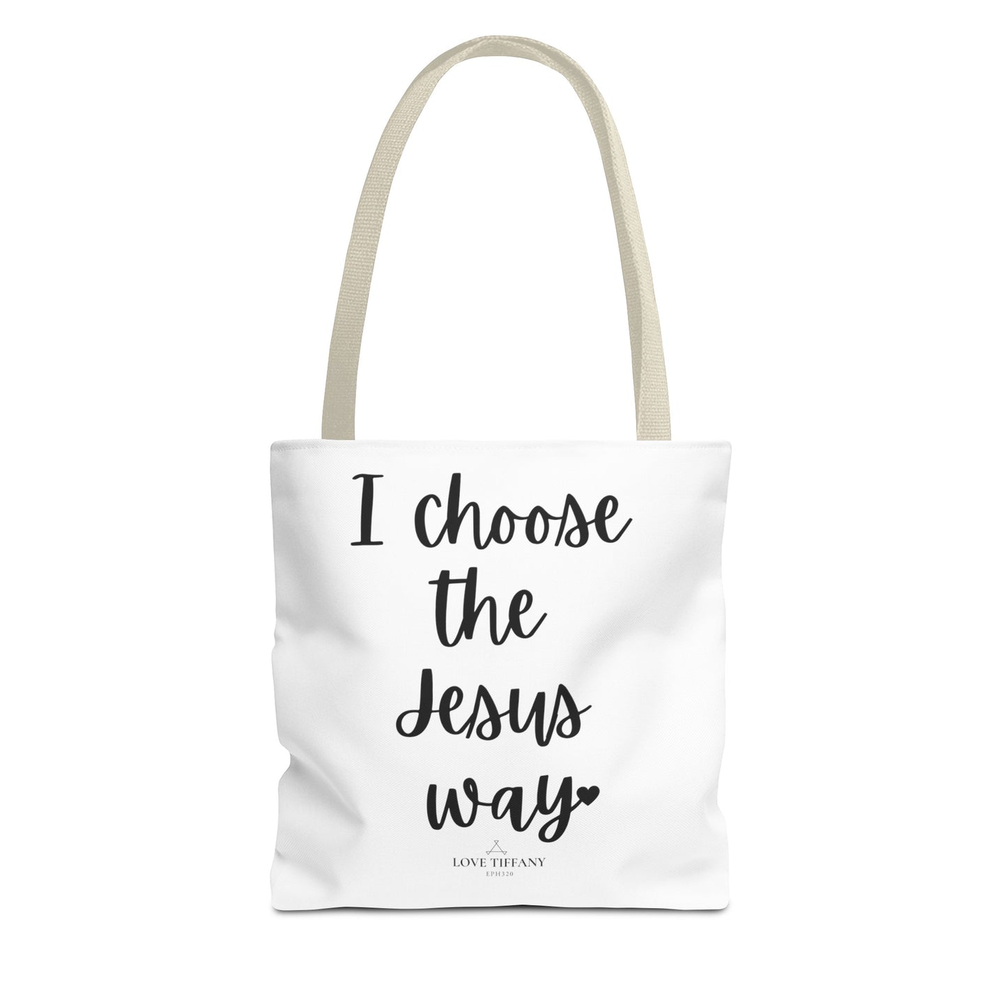 "I Choose the Jesus Way" Tote Bag | Jesus Collection by Love Tiffany