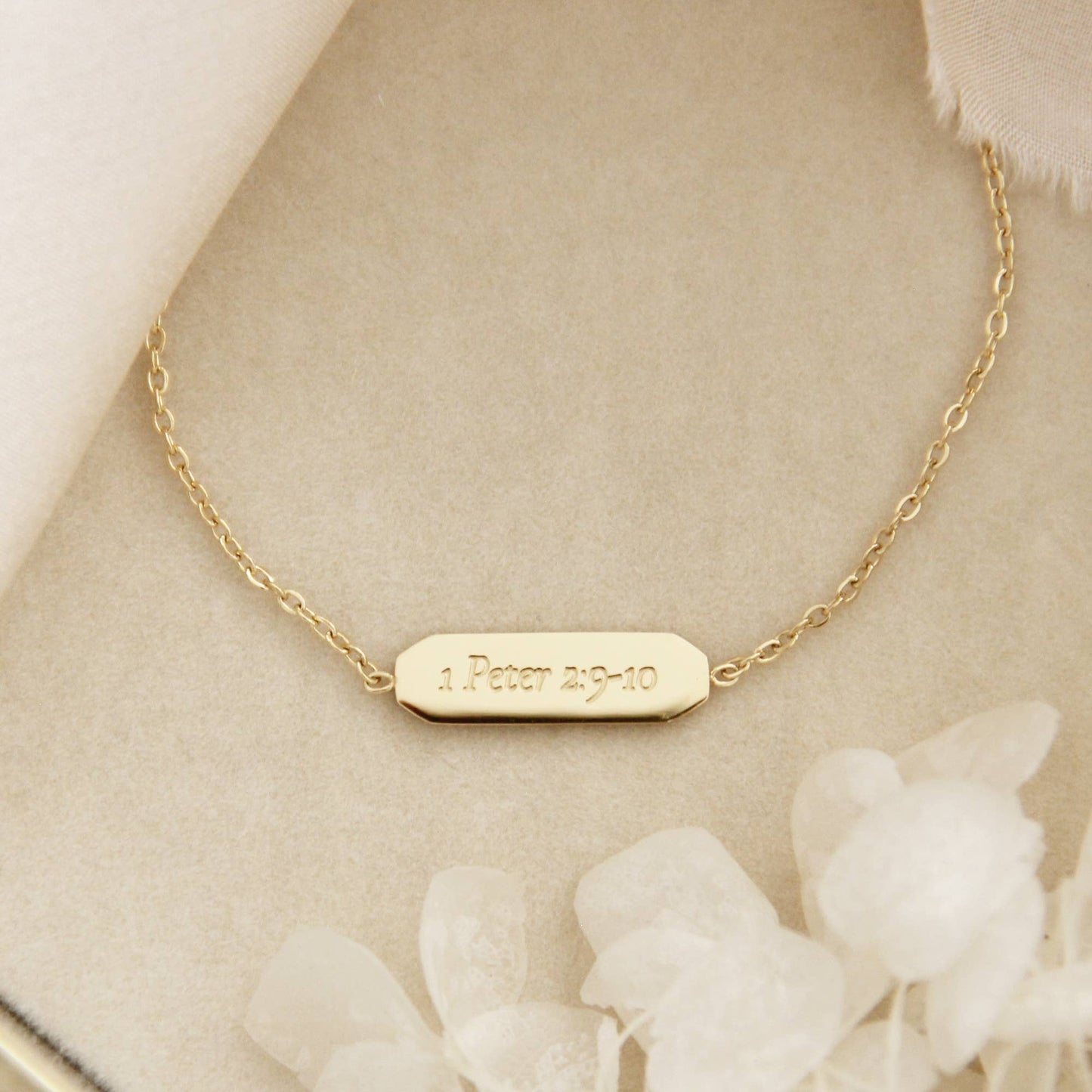 Set Apart Bracelet, 1 Peter 2:9-10: Yellow Gold