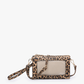 M2002 Maeve 3 Compartment Crossbody w/ Clear Phone Window: Cheetah-Camel