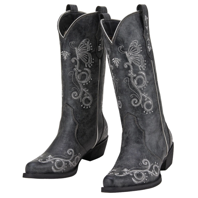 "Dolly" Butterfly Cowgirl Boots