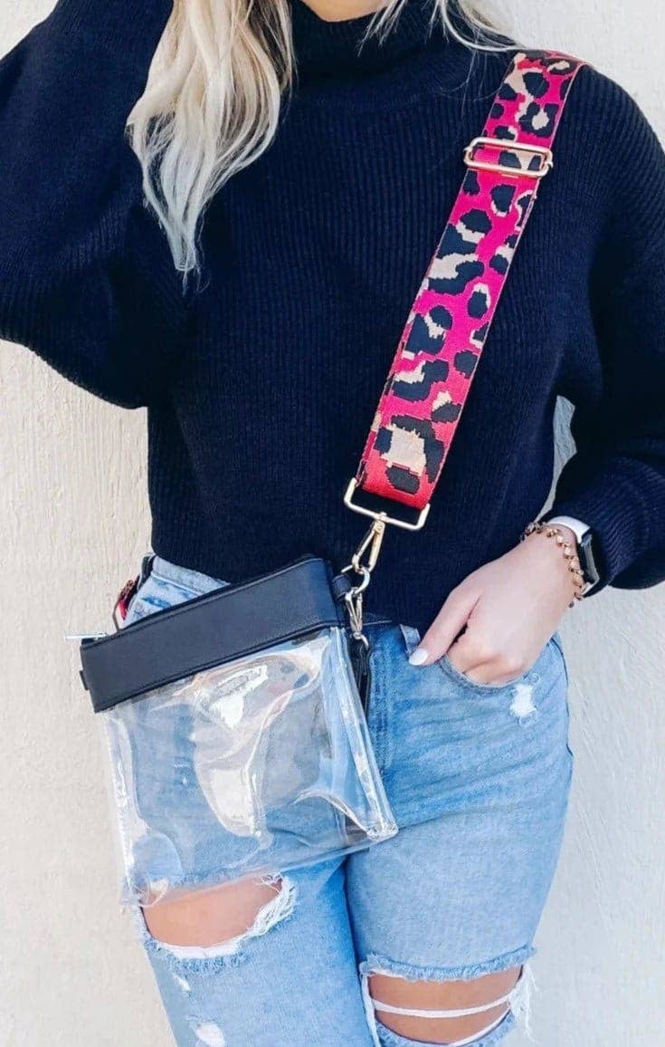 AD200T Game Day Clear Crossbody Bag/Clutch: Navy