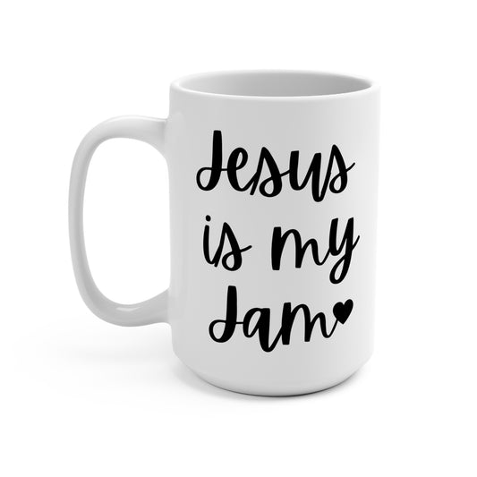 "Jesus is My Jam" White Gloss Ceramic Mug 15oz