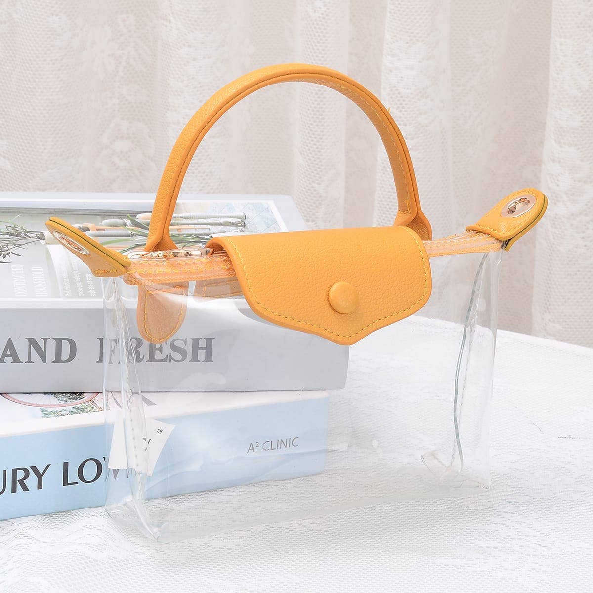 CB781 Gladys Clear Gameday Mini Crossbody Bag: Leopard