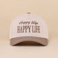 Wifey / Happy Wife / Auntie Two Tone Snapback Hat: ASH MOCHA-198906 / OS