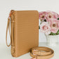 NEW Bible Cover, Weave Bible Case, Crossbody CARAMEL