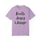 "Boots, Jeans & Jesus" Ladies Comfort Colors T-Shirt | Jesus Collection by Love Tiffany