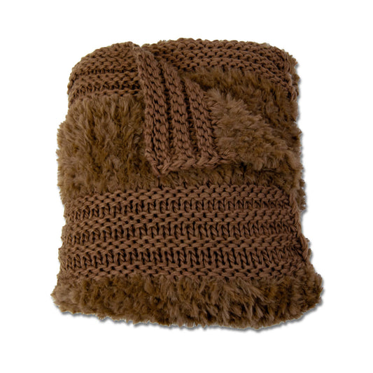Donna Sharp Plush Knit Throws: Coffee