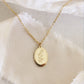 Flower Necklace, Isaiah 40:8 Necklace: Yellow Gold