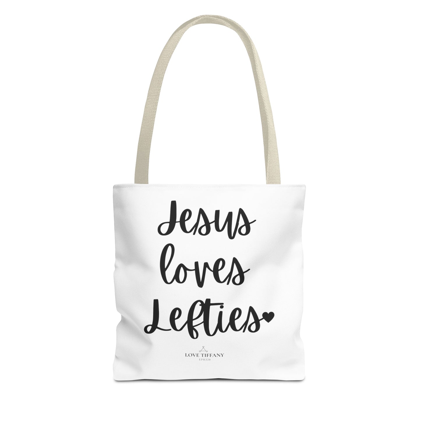 "Jesus Loves Lefties" Tote Bag | Jesus Collection by Love Tiffany