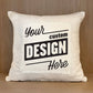 Custom Design / Natural or Grey Pillow Cover: Natural