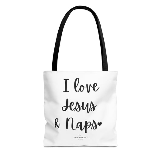 "I Love Jesus & Naps" Tote Bag | Jesus Collection by Love Tiffany