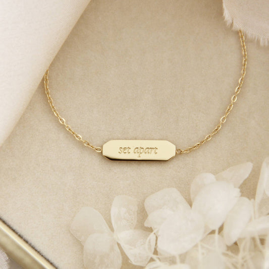 Set Apart Bracelet, 1 Peter 2:9-10: Yellow Gold