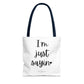 "I'm Just Sayin'" Tote Bag | Jesus Collection by Love Tiffany