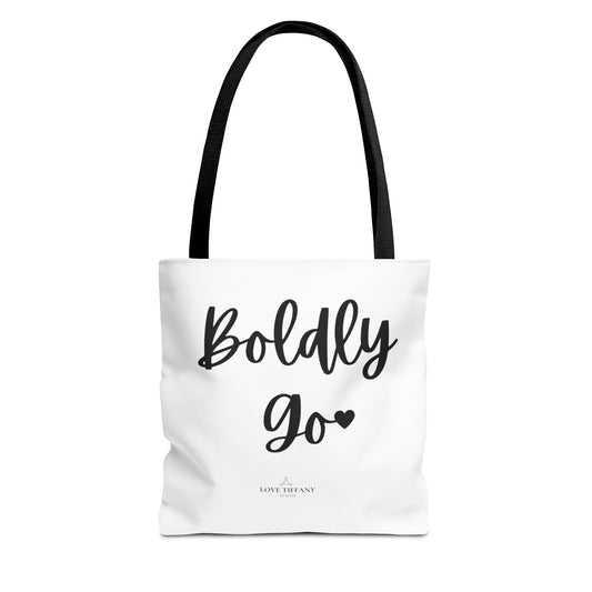 "Boldly Go" Tote Bag | Jesus Collection by Love Tiffany