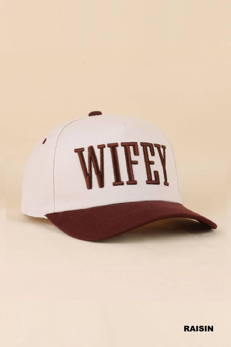 Wifey / Happy Wife / Auntie Two Tone Snapback Hat: FLORAL-201199 / OS