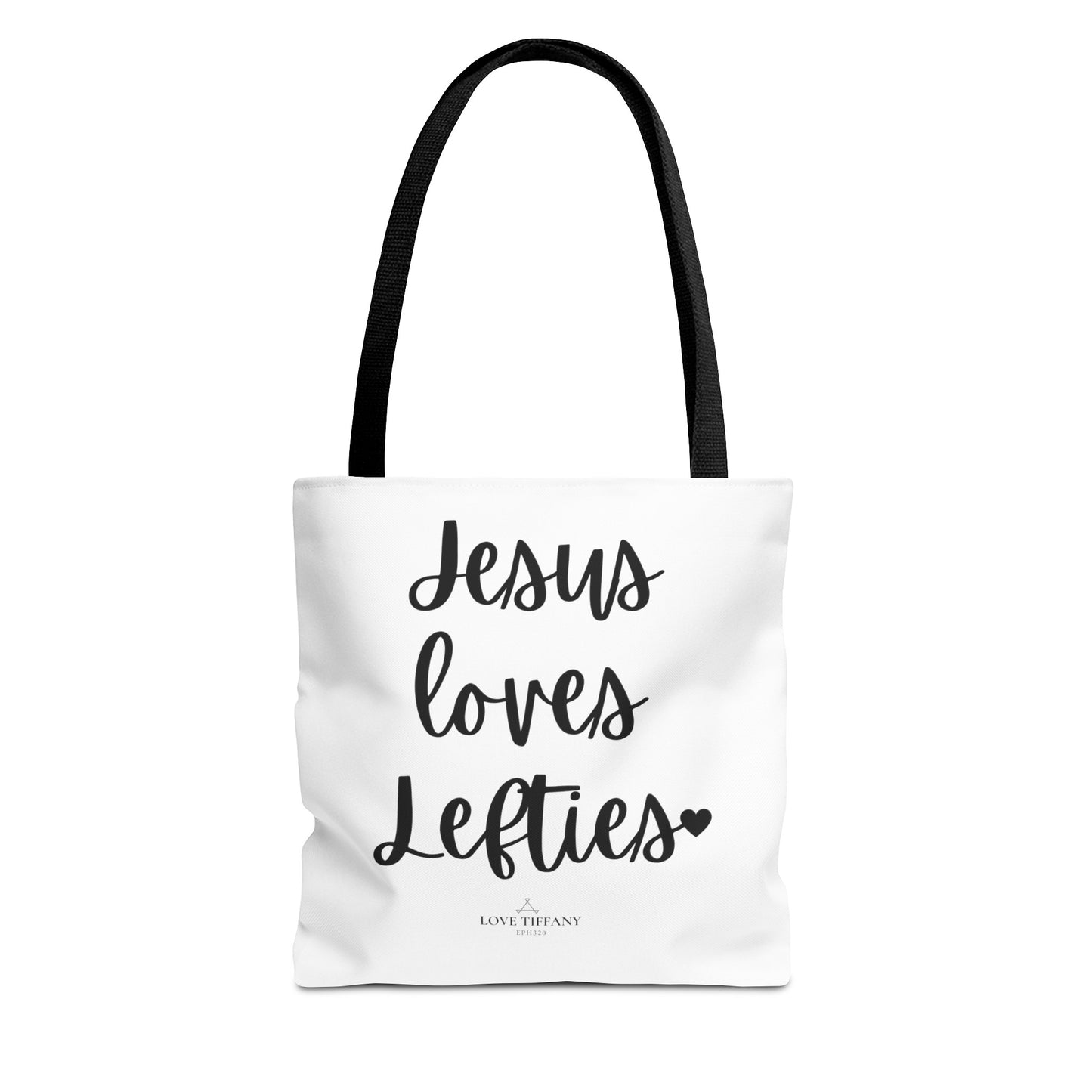"Jesus Loves Lefties" Tote Bag | Jesus Collection by Love Tiffany