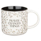 Mug White and Black Prayer Changes Things