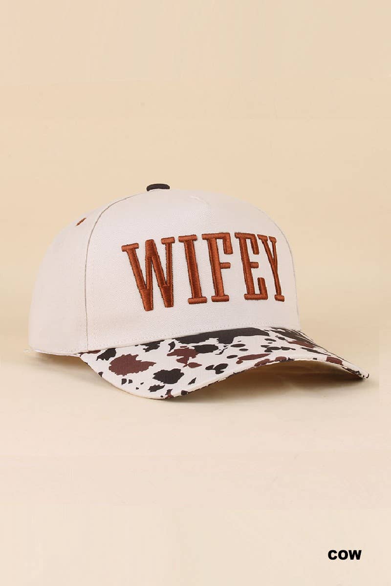 Wifey / Happy Wife / Auntie Two Tone Snapback Hat: ASH MOCHA-198906 / OS