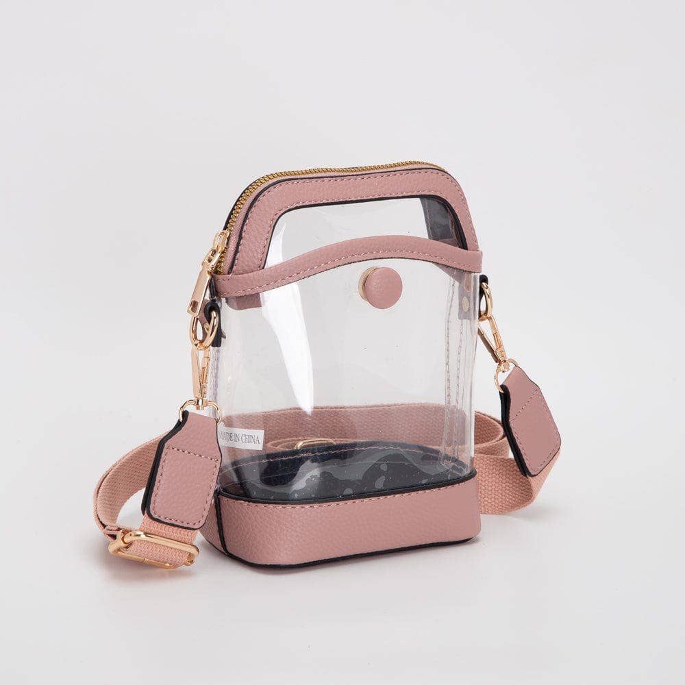TG10575 Carly Clear Mini Crossbody Bag: Leopard