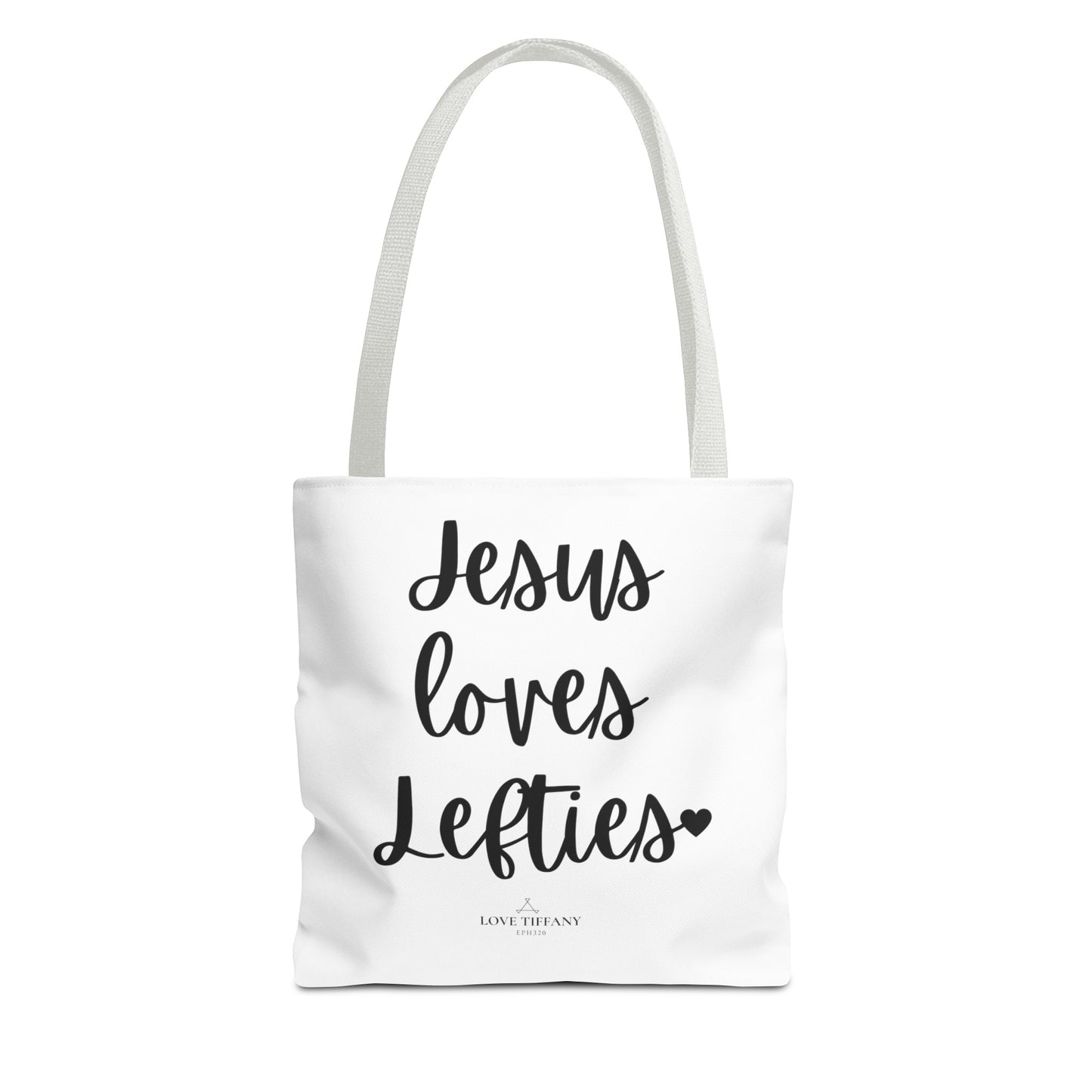 "Jesus Loves Lefties" Tote Bag | Jesus Collection by Love Tiffany