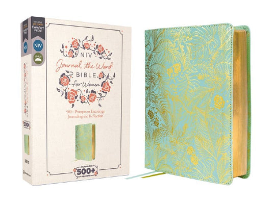 NIV Journal The Word Bible For Women Leathersoft Teal/Gold