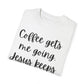 "Coffee Gets Me Going Jesus Keeping Me Rolling" Ladies Comfort Colors T-Shirt | Jesus Collection by Love Tiffany