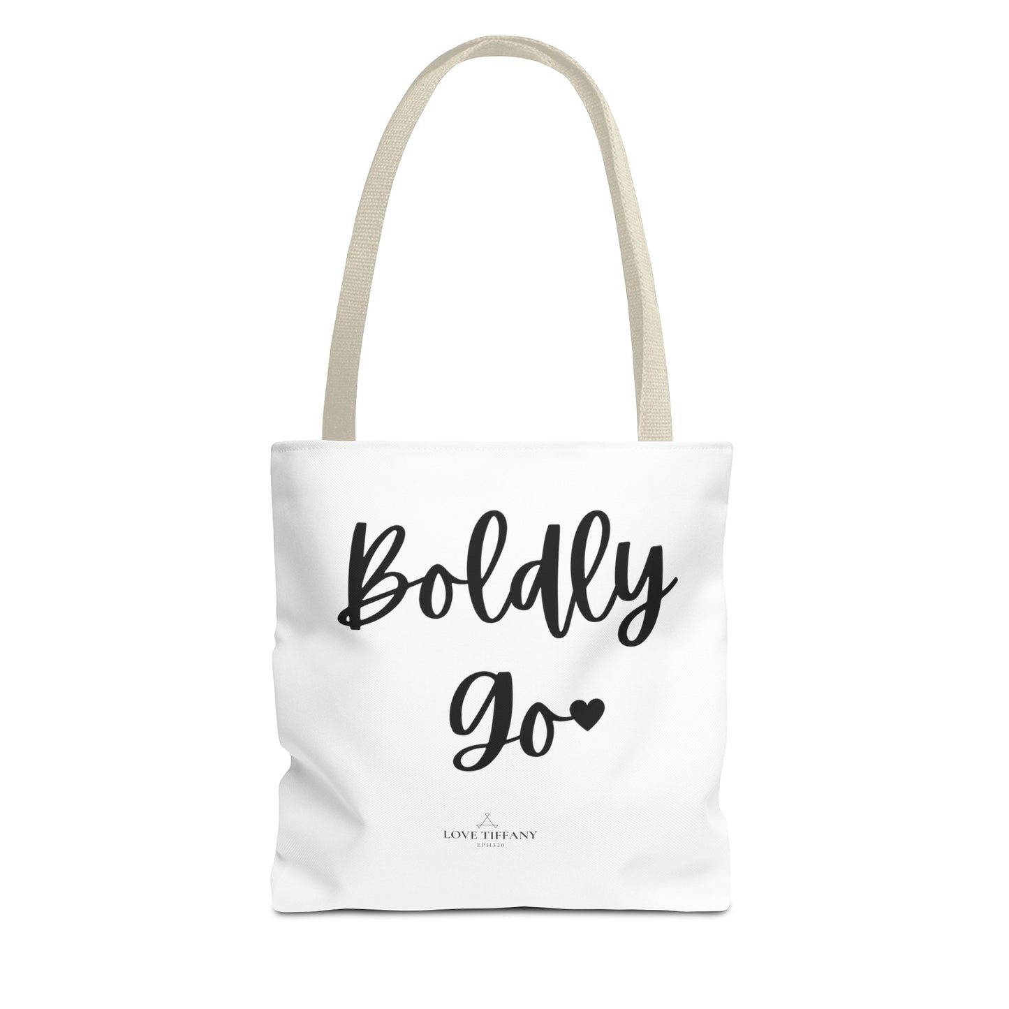 "Boldly Go" Tote Bag | Jesus Collection by Love Tiffany