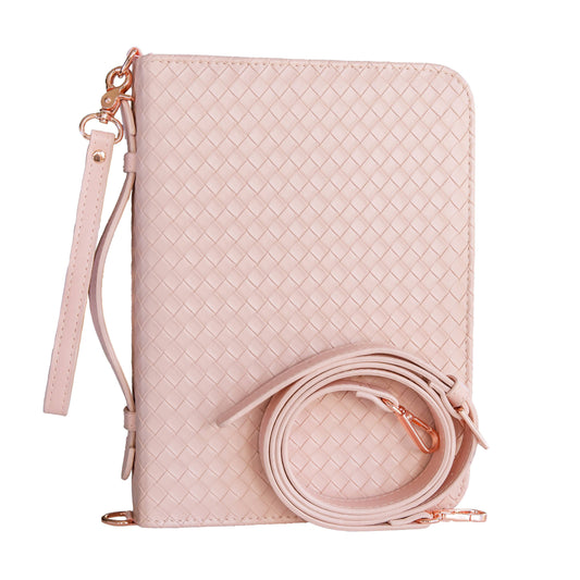 Ever AJ Weave Bible Case, Crossbody BLUSH