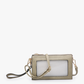 M2002 Maeve 3 Compartment Crossbody w/ Clear Phone Window: Cheetah-Camel