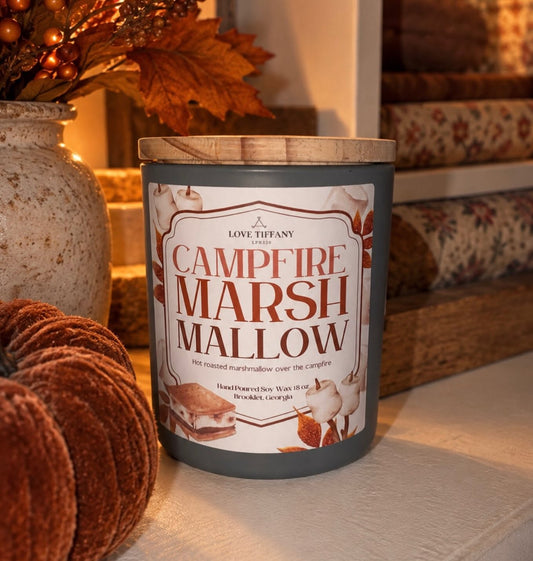 Campfire Marshmallow Full Frosted Candle - "Scents of the Season"