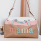 "Mama" Modern Weekender Chenille Duffel