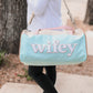 "Wifey" Modern Weekender Chenille Duffle