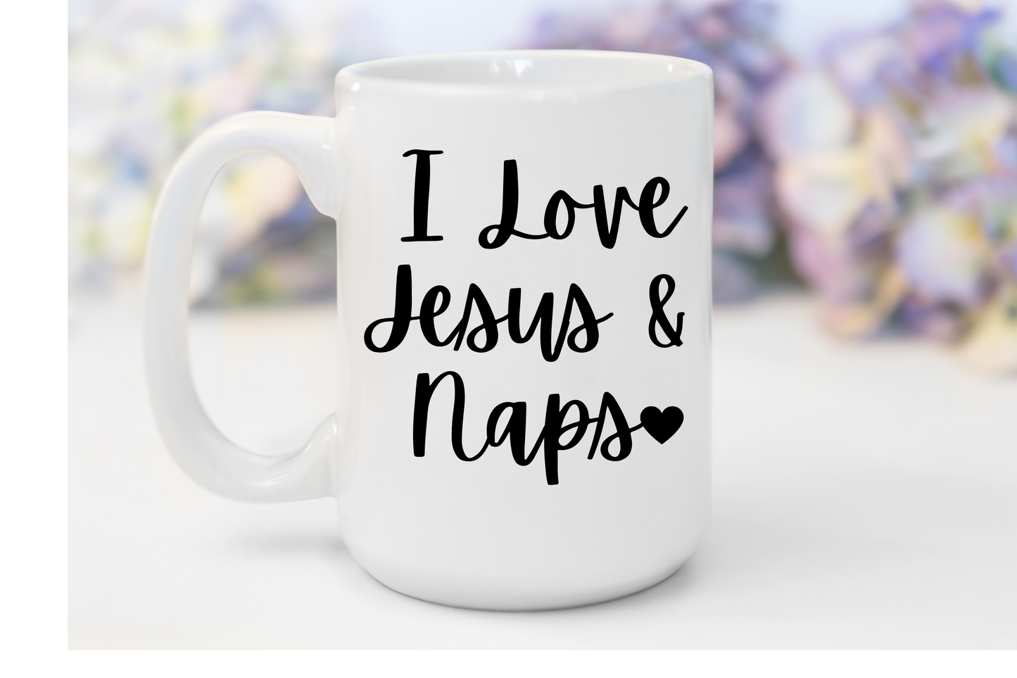 "I Love Jesus & Naps" White Gloss Ceramic Mug 15oz | Jesus Collection by Love Tiffany