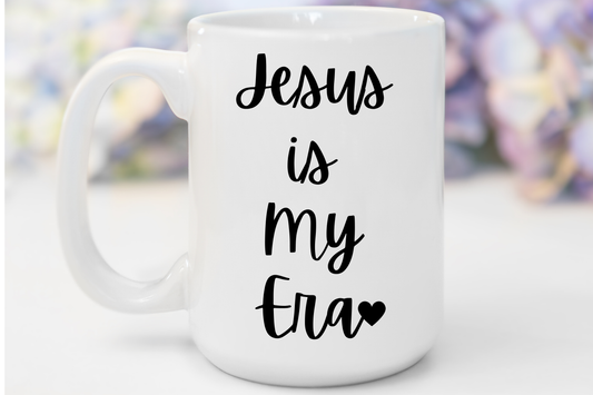 "Jesus is My Era" White Gloss Ceramic Mug 15oz | Jesus Collection by Love Tiffany